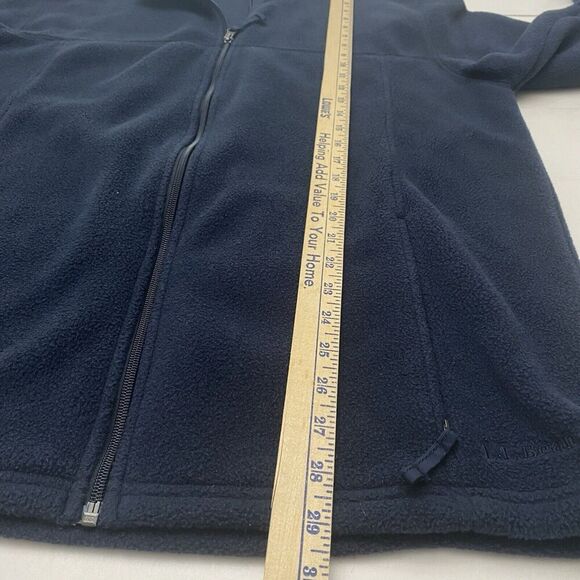 LL Bean  1/4 Zip Pullover Fleece Sweater Men's Large Tall Navy Blue - Picture 9 of 11